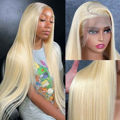 Licoville 613 Lace Front Wigs Human Hair 24 Inch Blonde HD Lace Front Wig 150% Density Straight 13x4 613 Lace Front Human Hair Wig for Black Women Pre Plucked Hairline