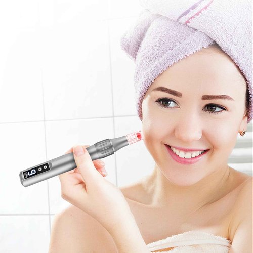 Microneedle Derma Roller Pen Dermabrasion Roller 0.25mm Microneedling Roller, Microneedle Roller Derma Roller 0.25mm for Women Men Home Use