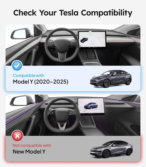 Wigoo 2025 Upgrade Tesla Model Y Sunshade Roof [Never Sag, Nano Ice-Crystal Coatings] 3-Gen Heat Insulation Glass Roof Sun Shade, Accessories for Tesla Model Y 2020~2025, Black