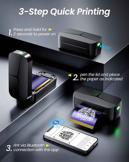 TATTMUSE 2025 New Series TP32 Tattoo Stencil Printer, Mini Tattoo Printer with 30 Pcs Transfer Paper, Stencil Printers for Tattooing, Tattoo Machine for Artists & Beginners