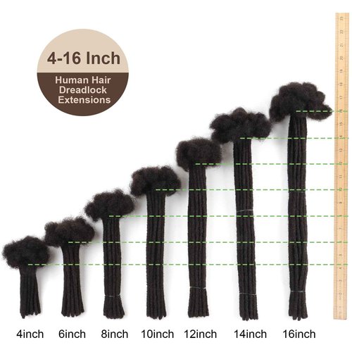 IIFLYDSFA 8 Inch 60 Strands loc Extensions Human Hair for Men/Women 0.6cm Thickness Human Hair Dreadlock Extensions Can Be Dyed and Bleached Soft Dreadlocks