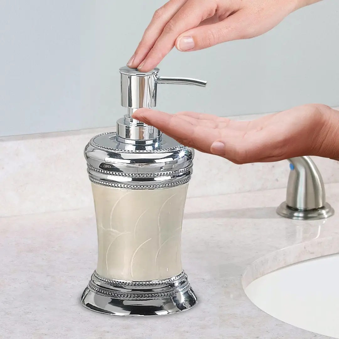 Stainless Steel Liquid Soap Dispenser Pump Bottle Bathroom Vanity &