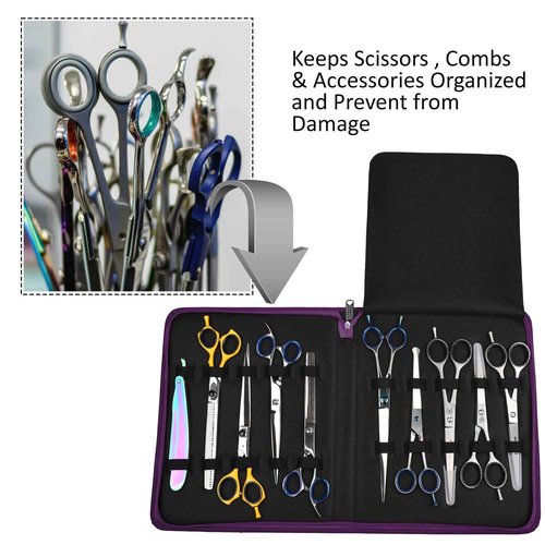 Case Holds 10 Grooming or Beauty Shears (PURPLE)