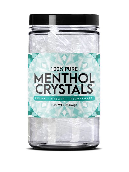 Three Drops of Life Menthol Crystals, Natural Mentha Arvensis, Aromatherapy for Shower Steamers, Humidifiers, Room Freshener or Addition for Cosmetics and Blends (1 lb)