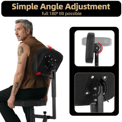FAHKNS Tattoo Chairs, Multifunctional Chair, Tattoo Chairs with Adjustable Panel Height Angles, Tattoo Arm Rest Stand for Tattoo Artists and Also for customers