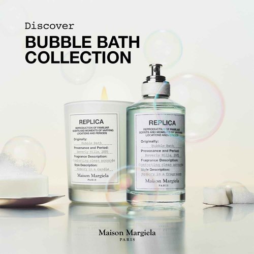 Maison Margiela - Replica - Bubble Bath Eau de Toilette - Fresh Fragrance - With Soap Bubbles, Rose & Coconut Milk - 1.0 Fl Oz