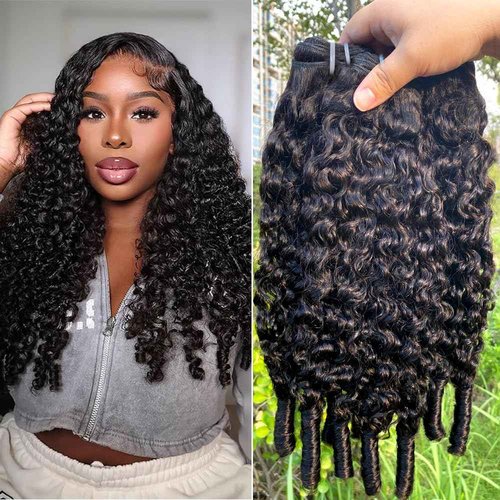 PerisModa Burmese Curly Bundles Human Hair 3C4A Raw Water Wave Quick Weave Hair Bundles with Spiral Curly Ends 100% Unprocessed 15A Virgin Kinky Curly Human Hair One Bundles Natural Black 22 Inch