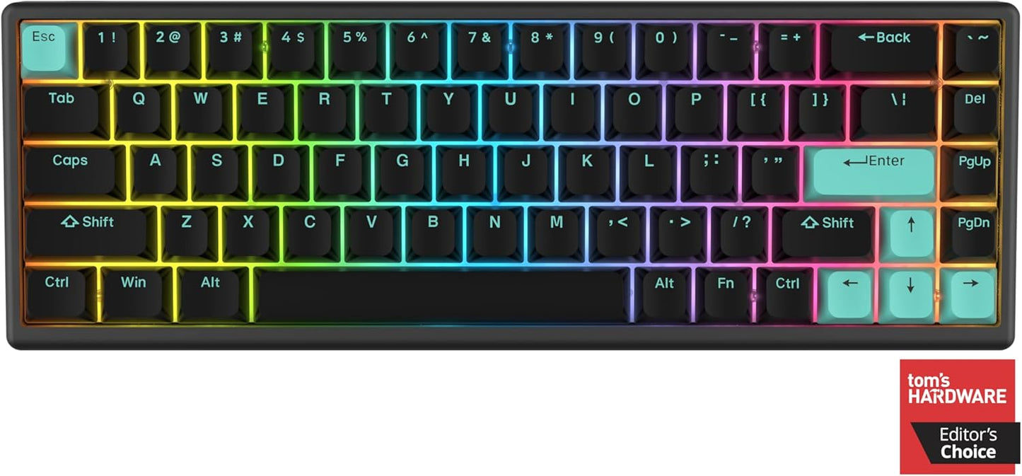ARBITER Polar 65 - CNC Magnetic Gaming Keyboard w Rapid Trigger, Hall Effect Switches, CNC Aluminum Frame, Rapid Key, 65% Compact, Bright RGB, Dual-Shot PBT Keycaps - Kumo Blue