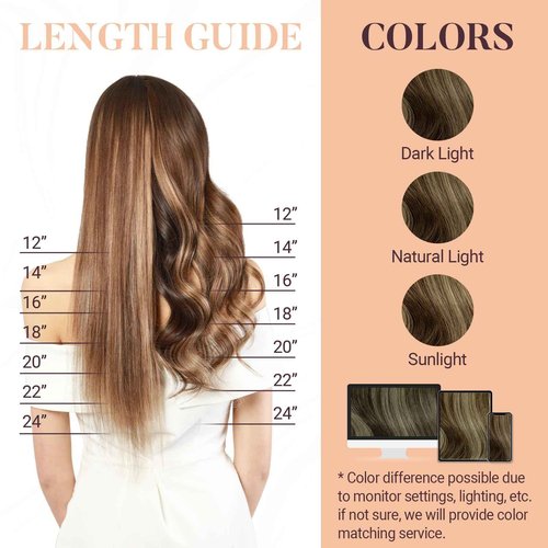 MAXITA Microlink Hair Extensions Human Hair Balayage Dark Brown Mixed Chestnut Brown Micro Bead Hair Extensions Virgin Human Hair, 50g/50 Strands/Pack, 24 In