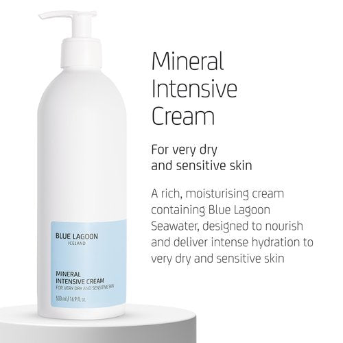 Blue Lagoon Skincare Mineral Intensive Cream – Psoriasis Cream & Psoriasis Treatment for Skin – Rich Moisturizer with Seawater, Hydrates, Soothes, Prevents Dry Skin, 500ML