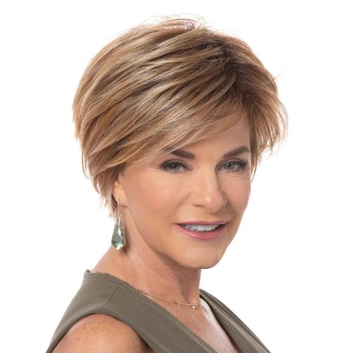 Toni Brattin Fascination Wig - Chin Length Layers, a Side-Swooping Bang & a Razor-Cut Neckline - Heat-Friendly Synthetic Fiber Looks & Feels Natural - Adjustable & Comfortable (Black, Regular)