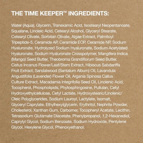 SKIN AT WORK Time Keeper 5-in-1 Peptide Firming Night Cream, 5% Tranexamic Acid, Ceramides for Face, Neck, Eyes, All-In-One Step Serum + Moisturizer