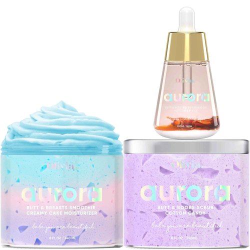 Olivia Breasts & Buttocks Scrub, Moisturizer and Oil Body Skincare Kit