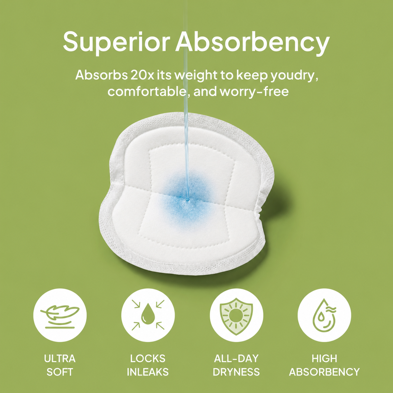 Disposable Breast Pads for Nursing Mothers - 115mm, 864 Count