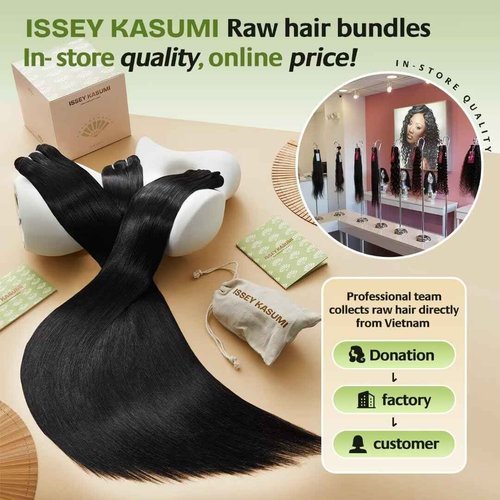 ISSEY KASUMI Raw Vietnamese Human Hair Single Bundle,Triple Lifespan Than Regular Virgin Hair,In-Store Quality,Online Price! 100% Raw Vietnamese Hair Bundles Straight Raw Hair Bundles 18 Inch