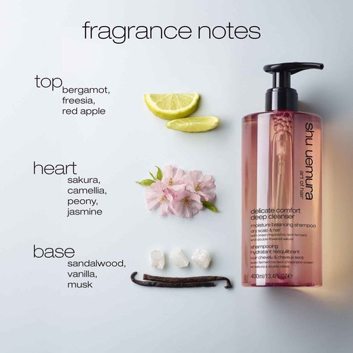 shu uemura art of hair Delicate Comfort Clarifying Shampoo For Dry Scalp & Hair - Cleanses and Softens, With Essential Nutrients and Antioxidants, 13.4 Fl Oz