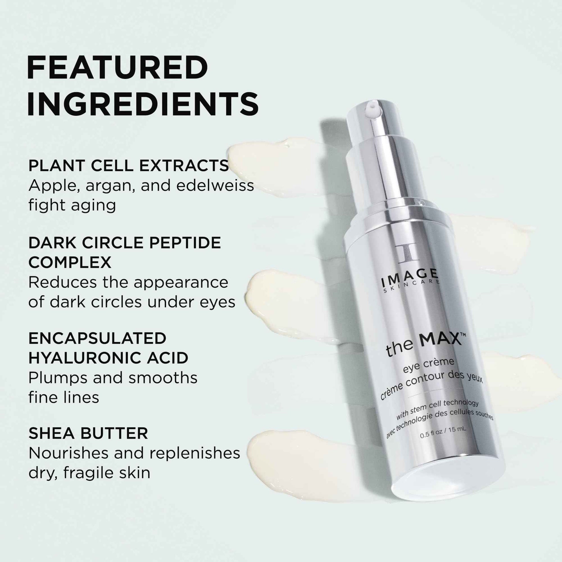 IMAGE Skincare, the MAX Eye Crème, Under Eye Cream to Reduce Appearance of Fine Lines and Puffiness for Brighter Looking Eye Area, 0.5 oz