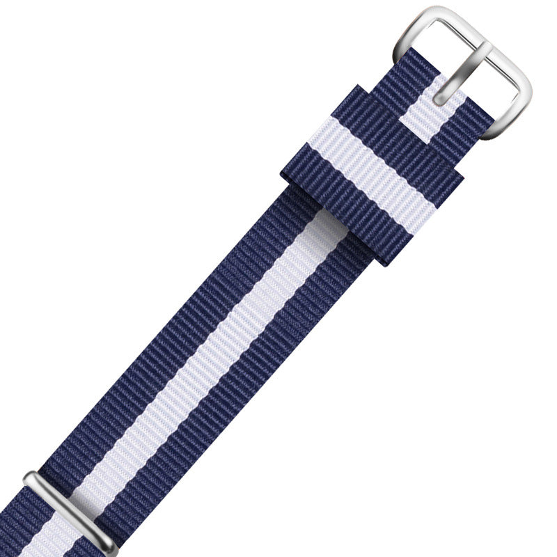 Adjustable Watch Strap Nylon Canvas Leather Replacement Band