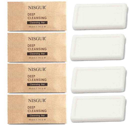 NISGUR Hotel Soap Bars Bulk Pack of 200 Travel Size Bar Soap Kraft Paper Individually Wrapped Hotel Supplies and Toiletries for Guests