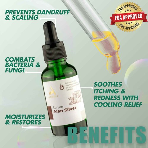 ABERA Alan Silver Serum – Botanical Hydrating Serum for Dry & Sensitive Skin & Herbal Extracts – Daily Moisturizer for Face, Body & Scalp – Fast Absorbing, Lightweight – 3 boxes