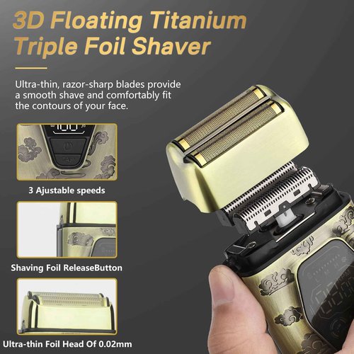 Bomxin Hair Clippers for Men Professiona,3 in 1 T-Blade Barber Clippers and Trimmers Set for Barber kit, Mens Cordless Hair Clippers, Beard Trimmer for Men