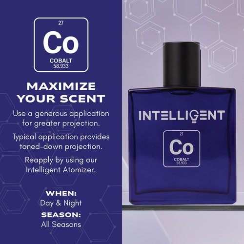 Intelligent Cobalt Eau de Parfum | Cologne for Men | Enticing, Intoxicating, Fierce | 3.4 Fl Oz (100 mL)