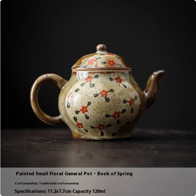 Small Floral Hand-Painted Ceramic Cup Set - Chinese Teaware, 50ml