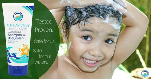 STREAM 2 SEA Leave-in Conditioning Shampoo and Body Wash - Natural, UV Absorbent, Sulfate-Free Hair and Body Cleanser, Detangles and Conditions