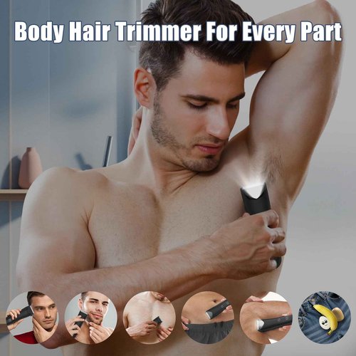 SUNNOW Body Hair Trimmer & Head Shavers for Bald Men, Ball Pubic Hair Trimmer, Head Electric Shavers Razor Kit, Ball Body Groomer for Bikini/Groin/Grooming
