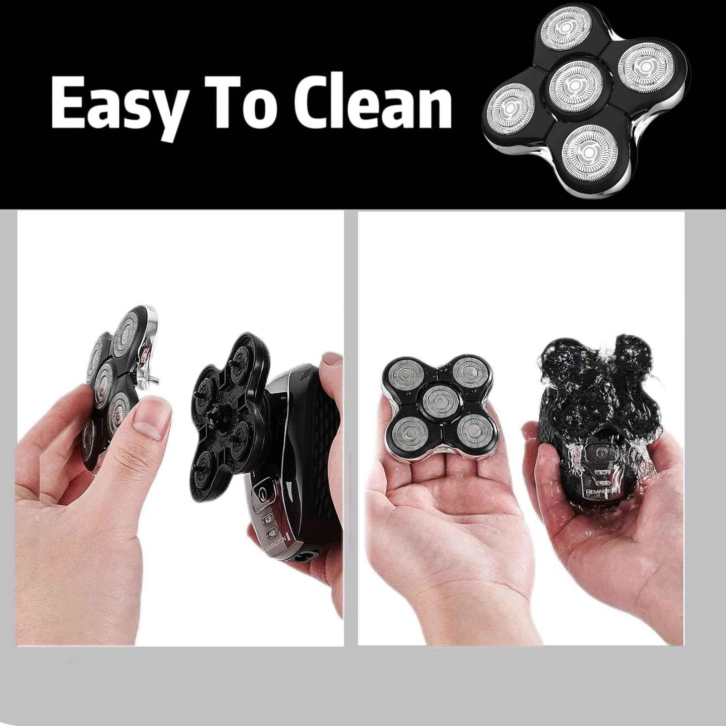 3pack Shaver Replacement Head Compatible with Remington Pro Peplacement Head for Model XR7000 Shaver,Replacement Blades Precision Electric Shaving for Bald Men