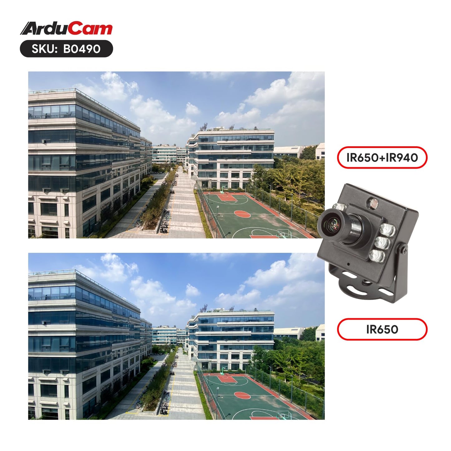 Arducam 1080P Day & Night Vision USB Camera for Computer, 2MP Automatic IR-Cut Switching All-Day Image USB2.0 IMX462 Webcam Board with 940nm IR LEDs for Windows, Linux, Android and Mac OS