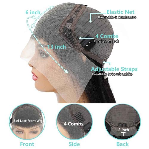 ABALON 13x6 Lace Front Wigs Human Hair Pre Plucked 200% Density Body Wave Wig HD Lace Frontal Wigs Human Hair for Women Natural Color Glueless Wigs Human Hair Pre Plucked 20 Inch