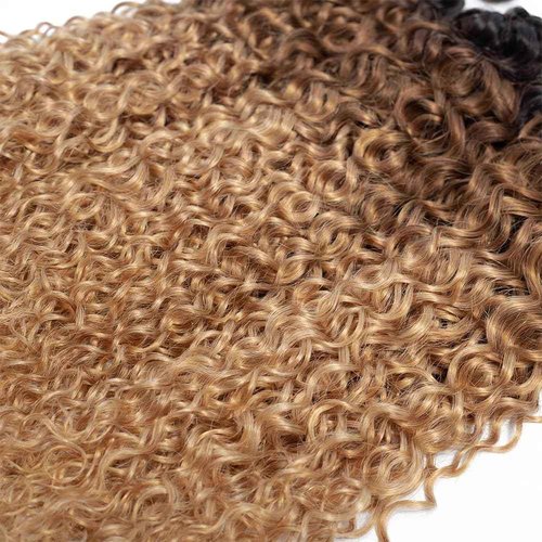 T1B/4/27 Bundle Ombre Water Wave Human Hair Bundles 24 26 28 Inch 8A Brazilian Unprocessed Virgin Hair 3 Bundles Ombre Blonde Bundle Hair Weave