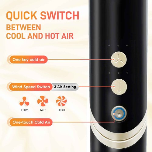 8-in-1 High-Speed Hot Air Styler,110,000 RPM Rotatable Hair Styler ， Professional Frizz-Free Blow Dryer Brush, Fast Drying, No Heat Damage - Curl, Volumize, Straightening Styling