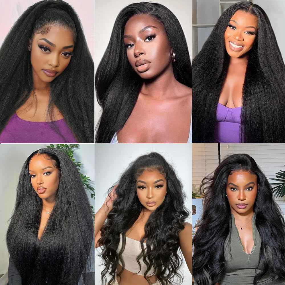 Kinky straight Human Hair Bundles Yaki Straight Human Hair 14 16 18 inch 100% Unprocessed Brazilian Virgin Hair Kinky Straight Bundles