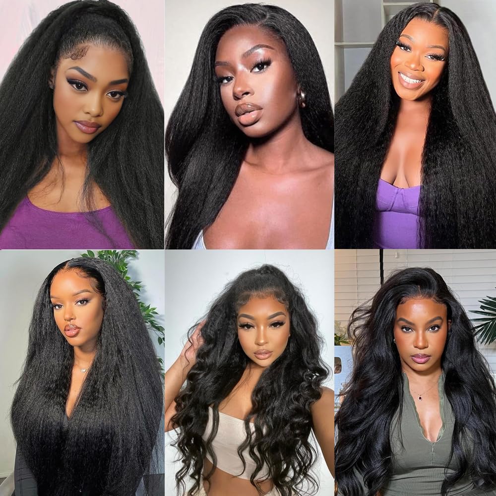 Kinky straight Human Hair Bundles Yaki Straight Human Hair 18 20 22 inch 100% Unprocessed Brazilian Virgin Hair Kinky Straight Bundles Sew in