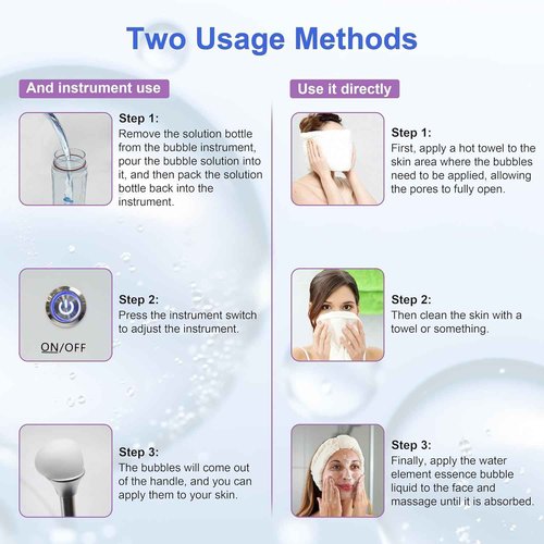 ELitzia Oxygen Bubble Machine Special 400ml/13.5Fl.oz Lavender Solution for Deep Facial Cleaning Moisturizing and Oil Control Water Element Essence Bubble Liquid ETD064(Lavender)
