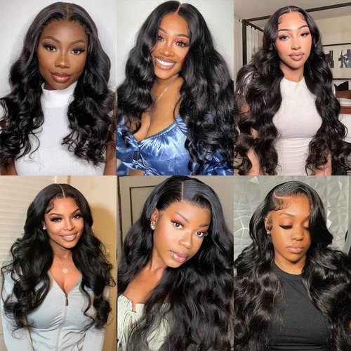 Body Wave Bundles Human Hair 22 24 26 Inch Human Hair Bundle 100% Unprocessed Brazilian Virgin Hair 3 Bundles Human Hair Extensions for Black Women Natural Color