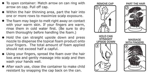 Kirkland Signature Hair Regrowth Treatment Minoxidil Foam for Men, 2.11oz (6 Ct)