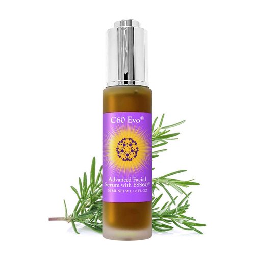 C60 EVO Advanced Facial Serum, Natural Serums for Skin Care with Pure C60 ESS60, Deeply Nourishing and Age-Defying Serum for Face, Facial Serum Infused with 21 Natural and Vegan Ingredients, 1 oz