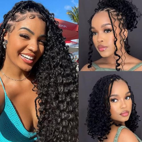 GoGobraids Human Braiding Hair Boho Braids Human Hair Water Wave Bulk Human Hair for Braiding No Weft Bundle Brazilian Virgin Curly Hair Extensions Natural Color 20 Inch 1pack/100g