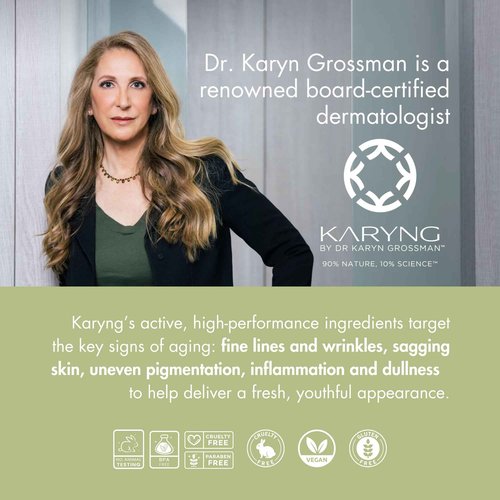 KARYNG Revitalizing Peptide Eye Cream, Organic Anti Aging Eye Cream, Targets Under Eye Puffiness, Fine Lines, Dry Skin and Dark Circles, Soothing Under Eye Treatment, 0.5oz