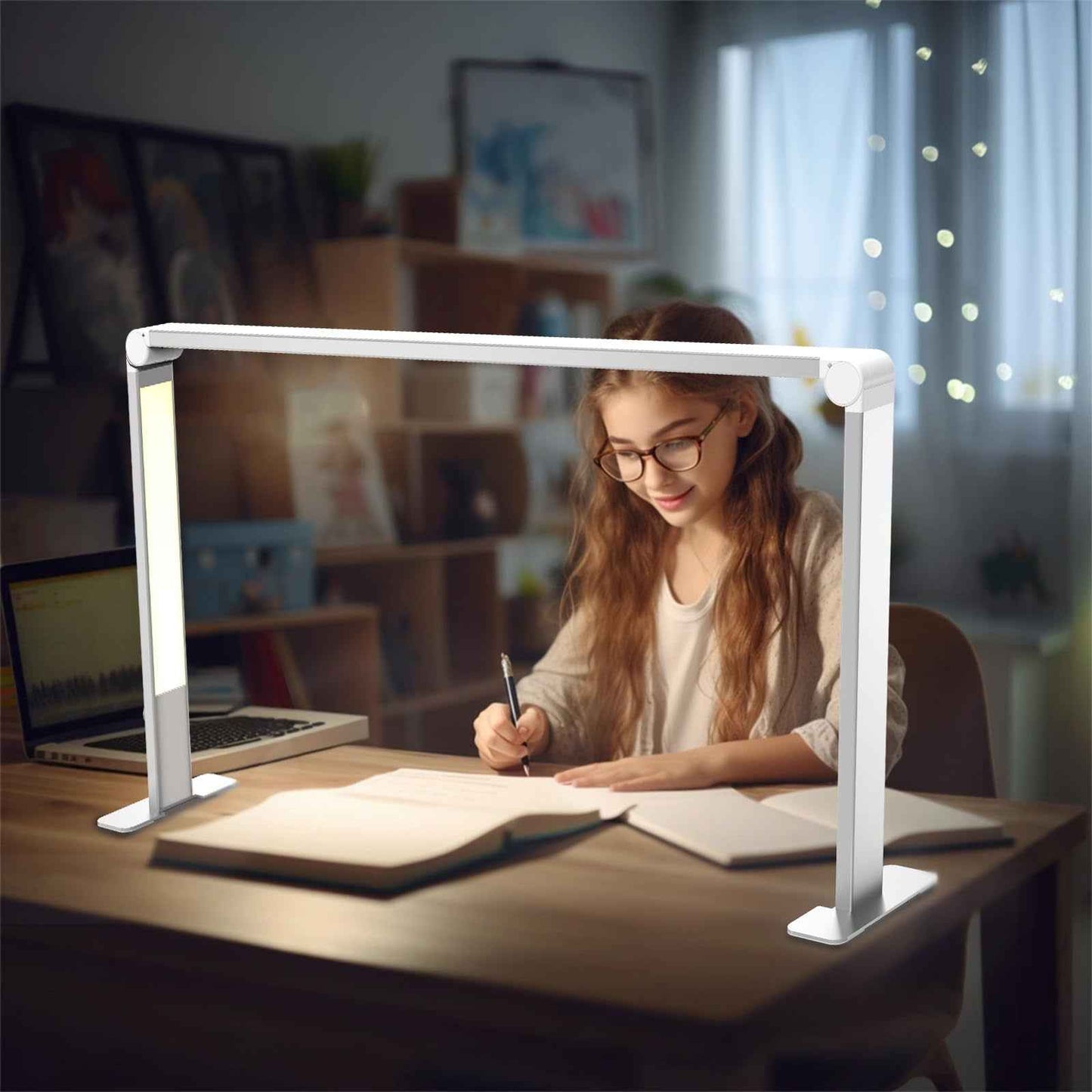 16 x 32 Inch Adjustable Nail Tech Light – 480 LED Lights Dimmable Desk Lamp with 4000-6000K Color, Ideal for Nail Tech, Lash Eyelash, Tattoo, Eyebrows, Beauty Studio