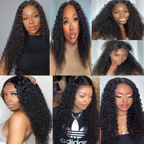 Ainmeys Curly V Part Wigs Kinky curly V Shape Wigs for Black Women No Leave Out Upgrade U Part Wigs Glueless Full Head Clip In Half Wigs(22IN 180% Density)