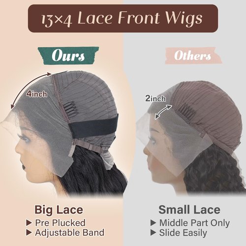 Taupusei 26 Inch Body Wave Lace Front Wigs Human Hair 13x4 Transparent HD Lace Frontal Wigs 200% Density Wigs Human Hair Pre Plucked With Natural Hairline Baby Hair Wigs For Women