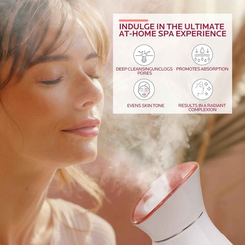 Colorfarm Facial Steamer Skin Care Kit: Face Steamer Home Spa Deep Cleaning Unclogs Pores with 6 Skin Care Tools - Relaxing Self Care Gifts for Women (Face Lifting & Sculpting Firming Skincare Set)