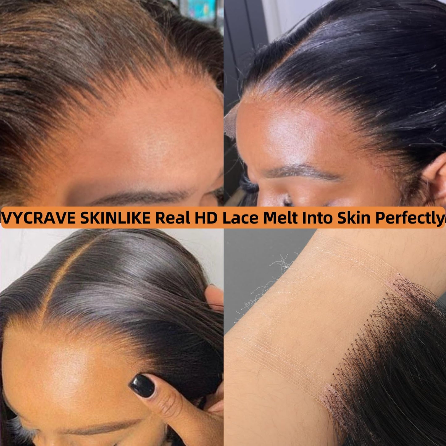 2x6 SKINLIKE Real HD Lace Closure body wave Human Hair 0.095mm Ultra-thin Invisible Lace Closure Brazilian Virgin Human Hair Closure pre plucked with Natural Hairline 20inch