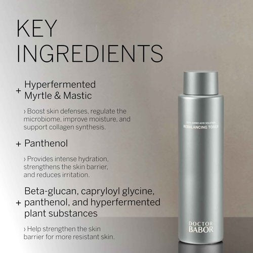 DOCTOR BABOR Regeneration Rebalancing Toner, Beta Glucan Hydrates, Soothes and Balance the Skin, Strengthen Skin Barrier, Reduce Redness and Even Complexion, 6.76 oz
