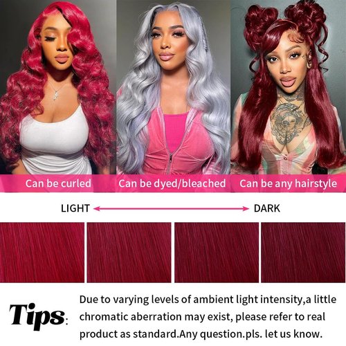 Dosacia 99j Burgundy 13x6 HD Lace Front Wigs Human Hair 22inch Straight Human Hair Wigs HD Lace Frontal Wigs for Black Women 250% Density Glueless Wigs Human Hair Pre Plucked Pre Cut With Baby Hair
