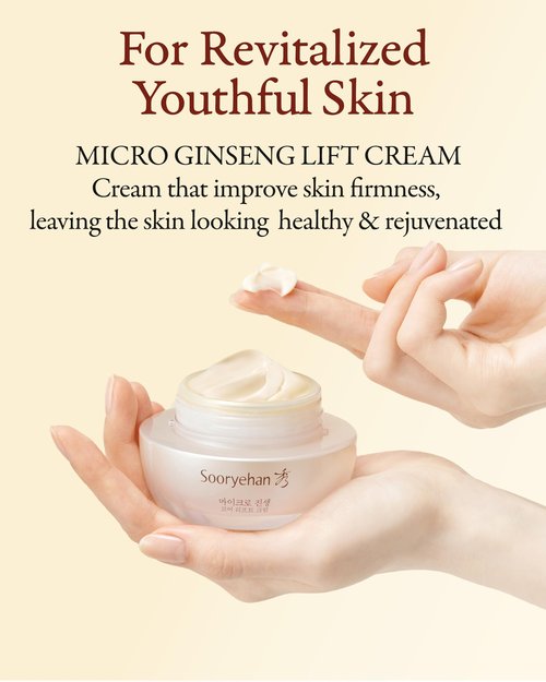 SOORYEHAN Micro Ginseng Core Lift Cream Special gift Set (2.4 fl oz) - Enhances Skin Firmness, Elasticity, and Hydration. with Ginsenoside R3™ for a Youthful, Healthy Complexion.